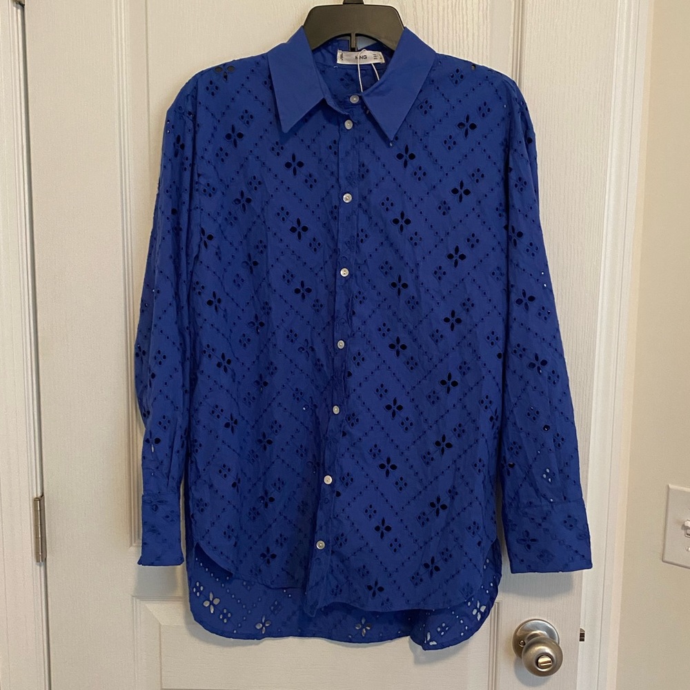 Mango button up blouse